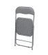 Chair foldable grey and black metal- 44x48x80cm