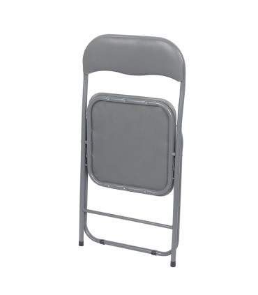 Chair foldable grey and black metal- 44x48x80cm