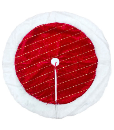 Christmas Tree foot cover red and white 100x100cm