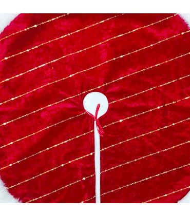 Christmas Tree foot cover red and white 100x100cm