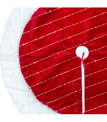 Christmas Tree foot cover red and white 100x100cm