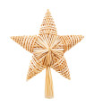 Cimier de sapin de noël Étoile paille 25x9x30cm