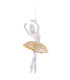 Décoration sapin de noël à suspendre ballerine danse 6.5x6.5x14cm