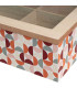 Wood Tea Box 9 Compartments 24x24x7cm