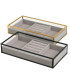 Set of 2 Jewelry holder velvet 30x20x4cm