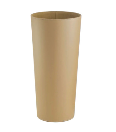 Umbrella Stand Beige Fake leather 26x26x55cm