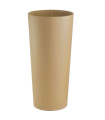 Umbrella Stand Beige Fake leather 26x26x55cm