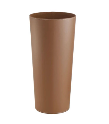 Umbrella Stand brown Fake leather 26x26x55cm