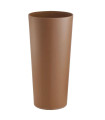 Umbrella Stand brown Fake leather 26x26x55cm