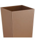 Umbrella Stand brown Fake leather 26x26x55cm