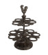 Eggs organizer brown metal 19x19x24cm