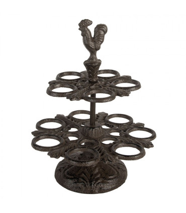 Support à oeufs en métal marron 19x19x24cm