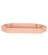 Set de 2 plateaux en bois rose et violet motif fleuri 46x30x5cm