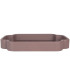 Set de 2 plateaux en bois rose et violet motif fleuri 46x30x5cm