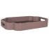 Set de 2 plateaux en bois rose et violet motif fleuri 46x30x5cm