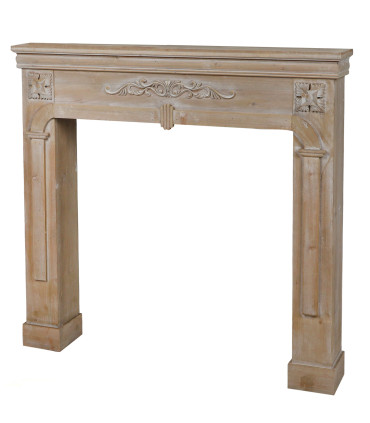 Cheminée décorative bois 104x17x100cm