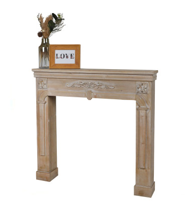 Cheminée décorative bois 104x17x100cm