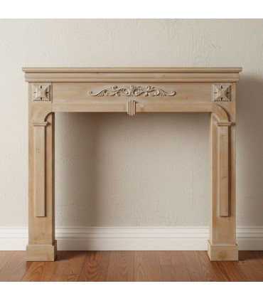 Cheminée décorative bois 104x17x100cm