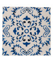 Dessous de plat en céramique bleu et blanc 15x15cm
