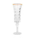 Champagne Flute transparent glass and gold 100ml