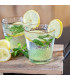 Verre à eau en verre transparent et liseré doré 300ml
