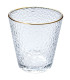 Verre à eau en verre transparent et liseré doré 300ml
