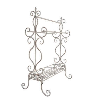 White metal towel holder 65x40x93cm