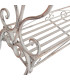 Porte serviette sur pied en fer forgé blanc 65x40x93cm