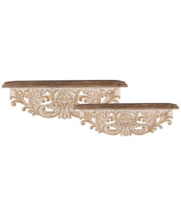 Wall Shelf Black Metal 33x20x39cm