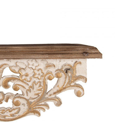 Wall Shelf Black Metal 33x20x39cm