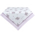 Square tablecloth white and purple 100x100cm