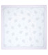 Square tablecloth white and purple 100x100cm