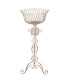 Plant Pot Stand beige metal 39x39x85cm