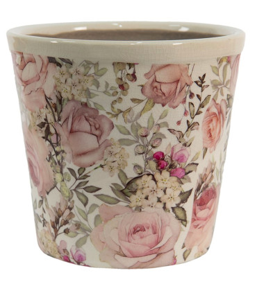Plant Pot Stand beige metal 39x39x85cm