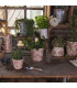 Plant Pot Stand beige metal 39x39x85cm