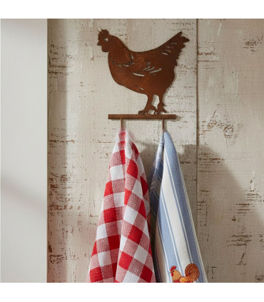 Wall Coat Rack Wood, Metal and Ceramic 30x7x10cm