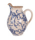 Vase pitcher blue and white ceramic 18x18x22cm