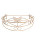 Tringle à ciel de lit en métal beige papillon 66x46x23cm