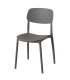 Chair grey plastic 42x40x79cm