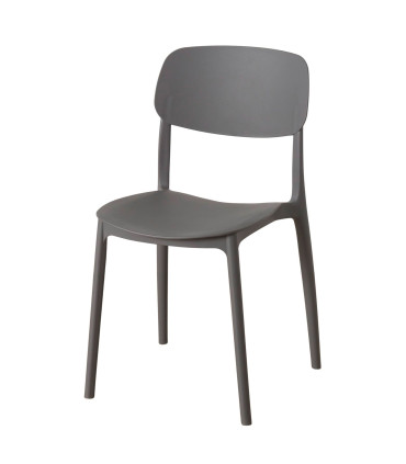 Chair grey plastic 42x40x79cm