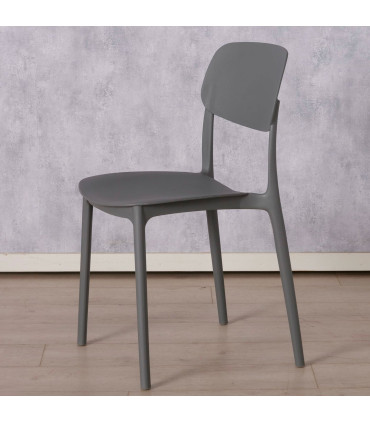 Chair grey plastic 42x40x79cm