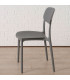 Chair grey plastic 42x40x79cm