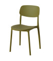 Chair green plastic 42x40x79cm