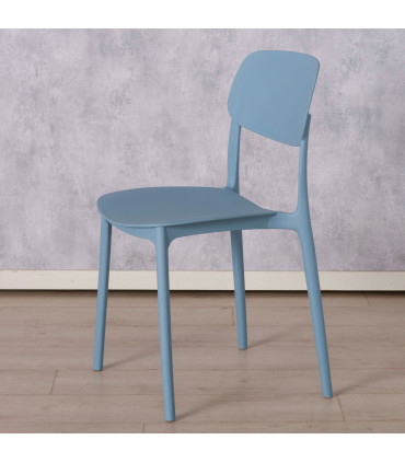 Chaise en plastique bleu 42x40x79cm
