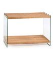 Coffee Table Wood and glass 120x40x76cm