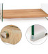 Coffee Table Wood and glass 120x40x76cm