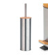 Bathroom bin chrome and bamboo 3L + WC brush