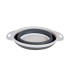 Plastic foldable colander grey and white 24.5x20x9cm