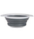 Plastic foldable colander grey and white 24.5x20x9cm