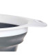 Plastic foldable colander grey and white 24.5x20x9cm